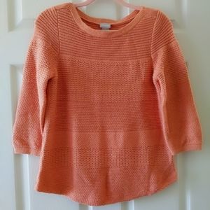 Chico's Orange 3/4 Length sleeve sweater size Small